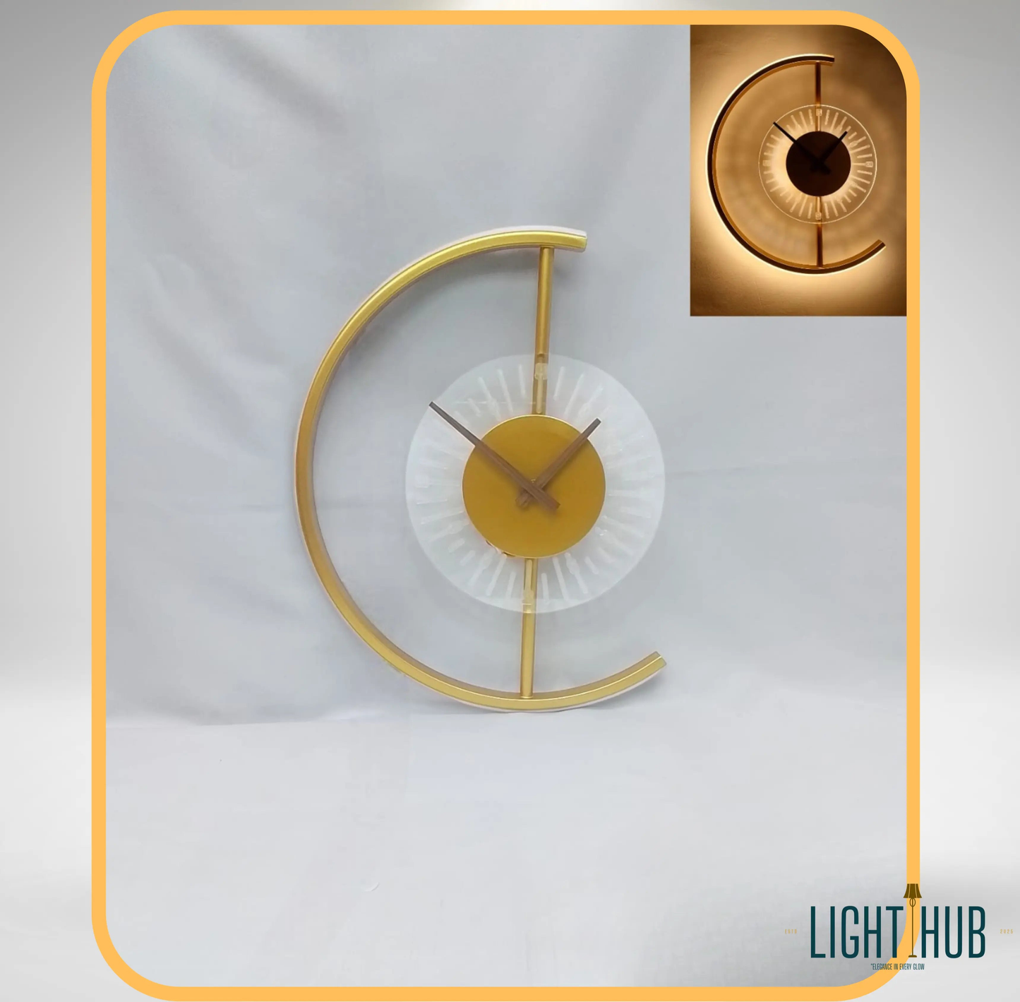 Horloge murale LED LIOR - "LIGHT HUB"