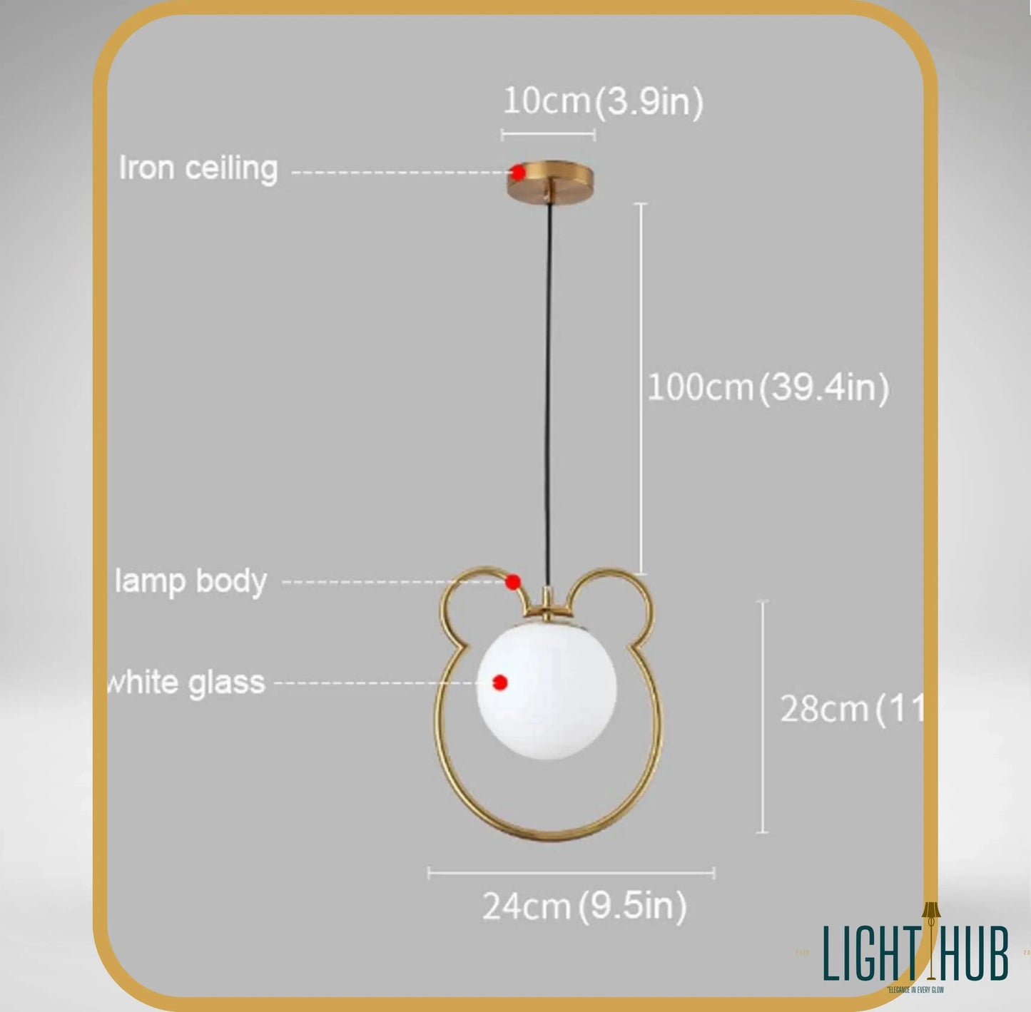 Suspension MICKEY - "LIGHT HUB"