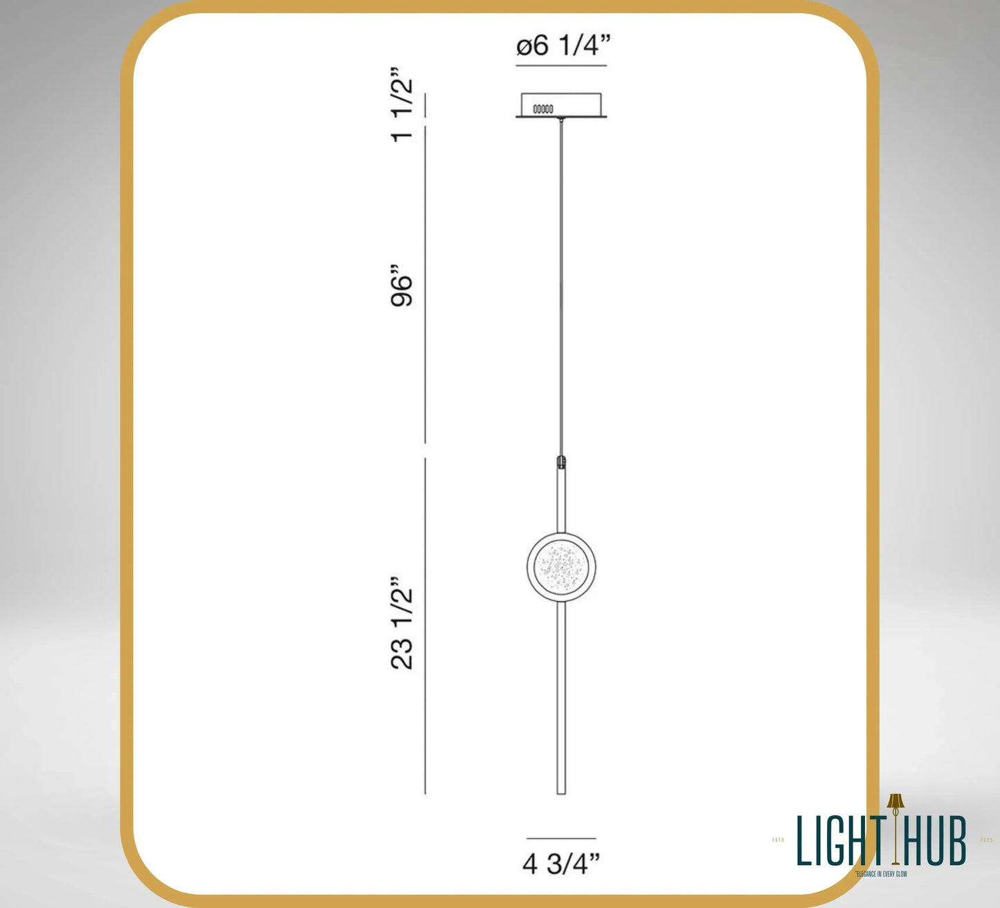 Suspension Lustre SPARKS 5 - "LIGHT HUB"