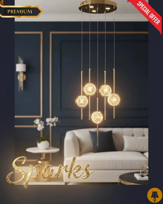 Suspension Lustre SPARKS 5 - "LIGHT HUB"